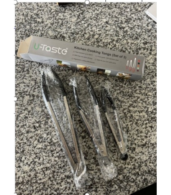 U-Taste 3Pack Kitchen Cooking Tongs. 2000Packs. EXW Los Angeles 